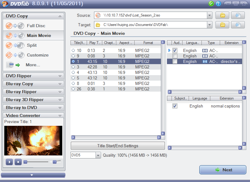 DVDFab HD Decrypter 8.1.0.0