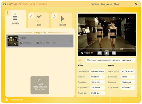 Hamster Free Video Converter 2.0